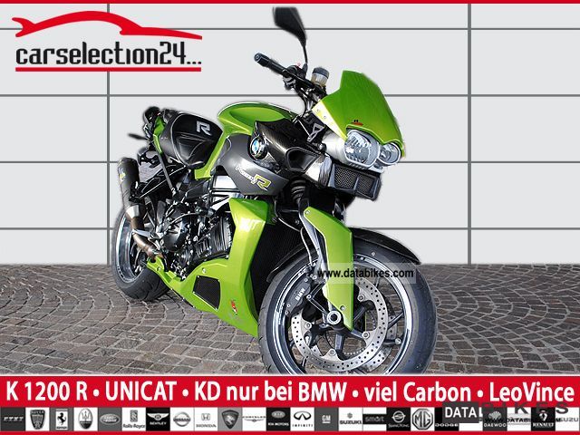 2008 BMW  K 1200 R ** Carbon, KD new front spoiler, LeoVince Motorcycle Naked Bike photo