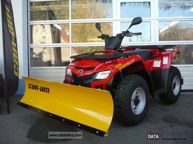 2011 Can Am BRP Outlander 400 EFI with snow plow