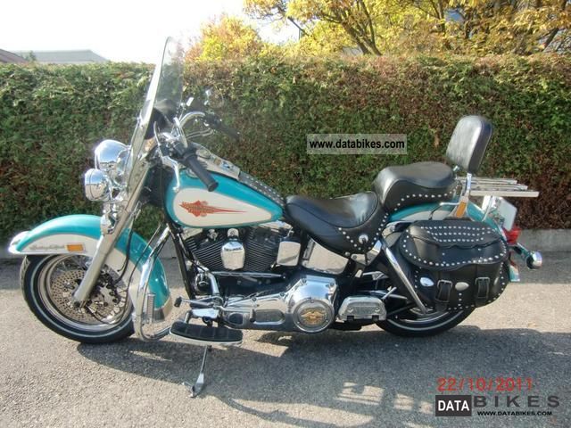 1991 Harley Davidson  FLST Heritage Softail Classic Evo Motorcycle Chopper/Cruiser photo