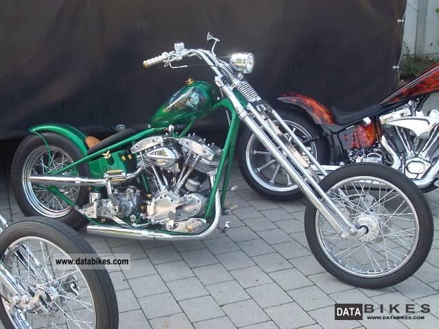 Harley Davidson  Early Shovel Chopper Old School \ 1948 Vintage, Classic and Old Bikes photo
