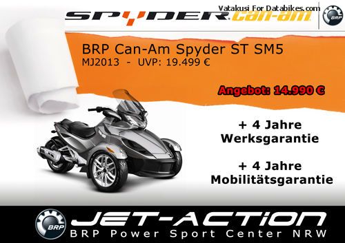 2012 BRP  Can-Am Spyder SM5 ST New + 4 years warranty Motorcycle Trike photo
